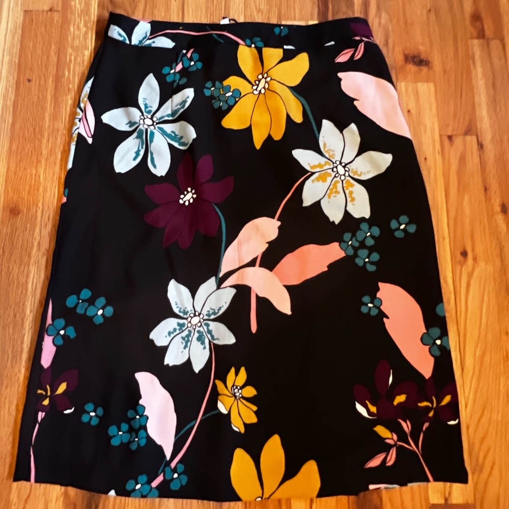 New with tags - Black and floral skirt.